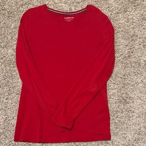 Croft & Barrow Red Long Sleeve Tee 100% Cotton